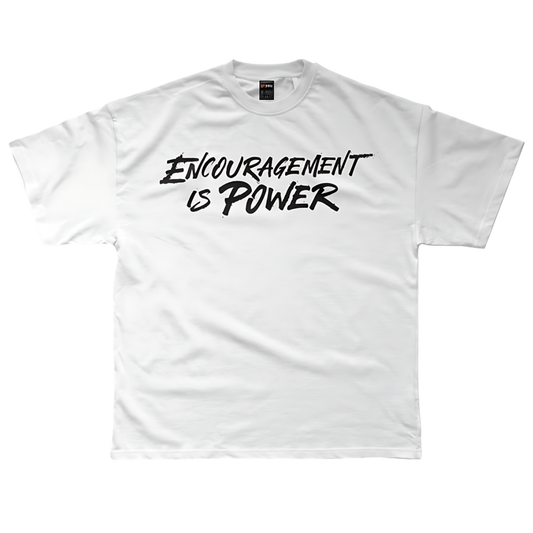 Encouragement Is Power T-shirt 3D Silicone Embossed Letters